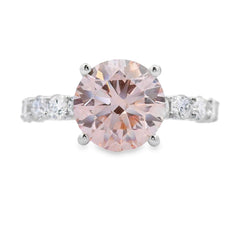 3.50ct Lab Grown Diamond Eng Only 14KT White Gold