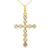 .50ct Diamond Cross Religious Pendant 14KT Yellow Gold