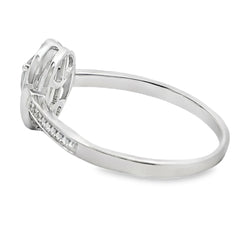 .50ct Mystic Fire Topaz Diamond Ring 10KT White Gold
