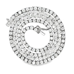 Natural 12.39ct Moissanite Tennis Sterling Silver