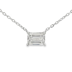 1.00ct Lab Grown Diamond Pendant Sterling Silver