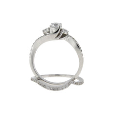 .70ct Diamond Engagement Ring Set 14KT White Gold