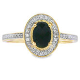 .55ct Onyx Diamond Ring 10KT Yellow Gold