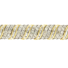 10.00ct Diamond Tennis Bracelet 10KT Yellow Gold