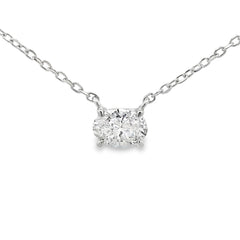 Genuine .50ct Lab Grown Diamond Pendant Sterling Silver