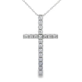 .50ct Diamond Cross Religious Pendant 14KT White Gold