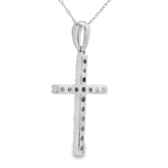 .45ct Diamond Cross Religious Pendant 14KT White Gold