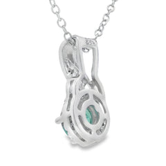 .58ct Emerald Zircon Fashion Pendants Sterling Silver