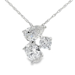 Lab Grown Diamond Fashion Pendants 14KT White Gold