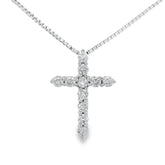 .15ct Diamond Cross Religious Pendant 14KT Yellow Gold