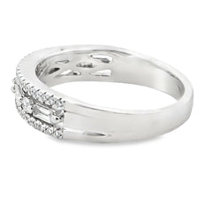 .50ct Diamond Fashion band rings 14KT White Gold