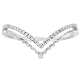 .09ct Diamond Fashion band rings 10KT White Gold