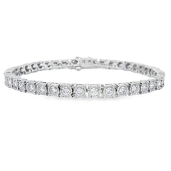 Lab Grown Diamond Tennis Bracelet Sterling Silver