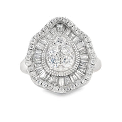 Cubic Zirconium Ring Sterling Silver