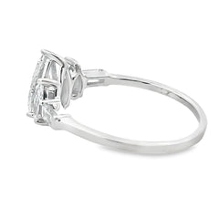 1.50ct Lab Grown Diamond 3 Stone Ring 14KT White Gold