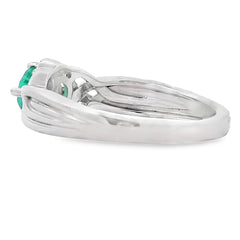 .58ct Emerald Zircon Ring Sterling Silver