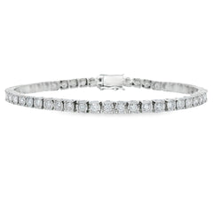 Lab Grown Diamond Tennis Bracelet Sterling Silver