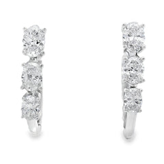 1.50ct Lab Grown Diamond Hoop Earrings 14KT White Gold
