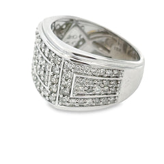 Natural 2.04ct Diamond Mens Ring 10KT White Gold