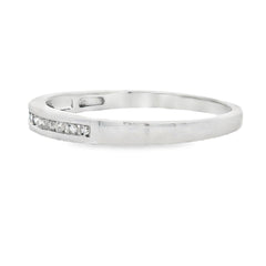 .11ct Diamond Wedding Band Ring 14KT White Gold