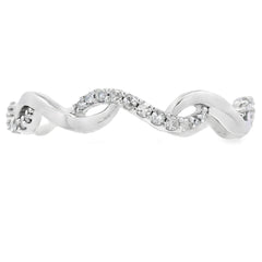 .17ct Diamond Wedding Band Ring 14KT White Gold