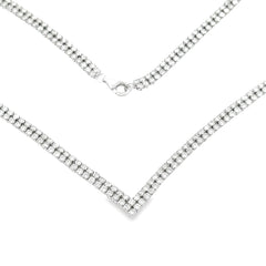 7.00ct Diamond Tennis Necklace 14KT White Gold