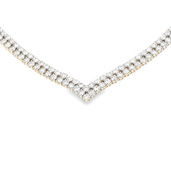 7.00ct Diamond Tennis Necklace 14KT Yellow Gold