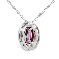 .52ct Garnet Diamond Fashion Pendants 10KT White Gold
