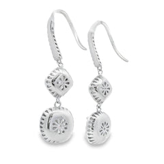 8.51ct Moissanite Dangle Earrings Sterling Silver
