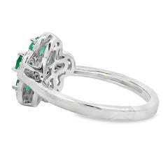 1.01ct Emerald Zircon Ring Sterling Silver