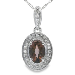 .42ct Quartz Diamond Fashion Pendants 10KT White Gold