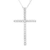 .38ct Diamond Cross Religious Pendant 14KT White Gold
