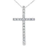 .33ct Diamond Cross Religious Pendant 14KT White Gold
