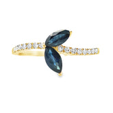 .36ct Sapphire Diamond Ring 14KT Yellow Gold
