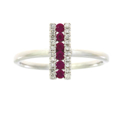 .30ct Ruby Diamond Ring 14KT White Gold