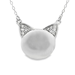 Natural .05ct Diamond Animal Pendant Sterling Silver