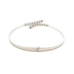 .25ct Diamond Bangle Bracelet Sterling Silver