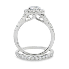 Lab Grown Diamond Engagement Ring Set 10KT White Gold