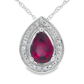 .52ct Garnet Diamond Fashion Pendants 10KT White Gold