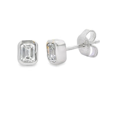 .50ct Lab Grown Diamond Stud Earrings Sterling Silver