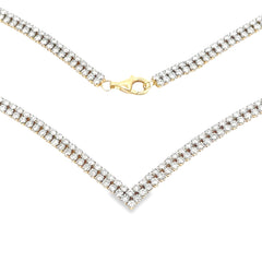 7.00ct Diamond Tennis Necklace 14KT Yellow Gold