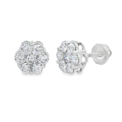 1.39ct Lab Grown Diamond Earrings Sterling Silver