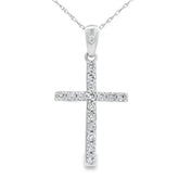 .30ct Diamond Cross Religious Pendant 14KT White Gold