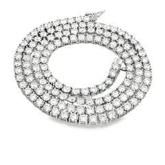 15.14ct Moissanite Tennis Necklace Sterling Silver