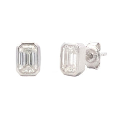.85ct Moissanite Stud Earrings Sterling Silver