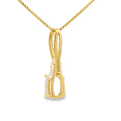 .02ct Opal Diamond Fashion Pendants 10KT Yellow Gold
