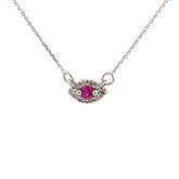 .14ct Ruby Diamond Fashion Pendants 14KT White Gold