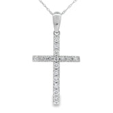 .45ct Diamond Cross Religious Pendant 14KT White Gold