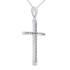 .21ct Diamond Cross Religious Pendant 14KT White Gold