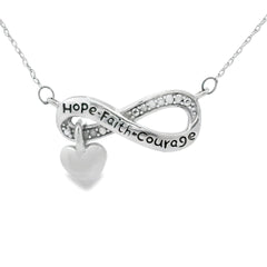 .04ct Diamond Cross Religious Pendant Sterling Silver